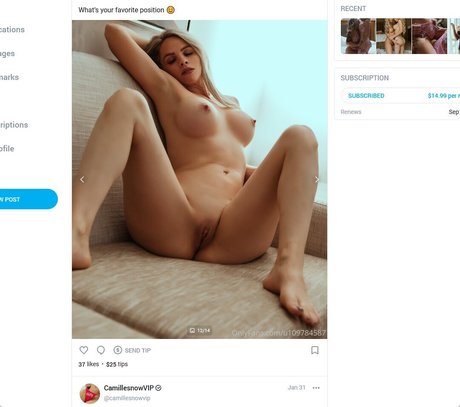 Photo nue de fuite OnlyFans de Camillesnowvip