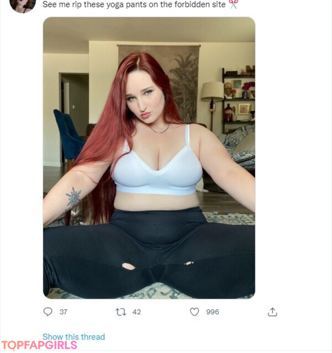 Photo nue de fuite OnlyFans de Alexandria The Red #1396